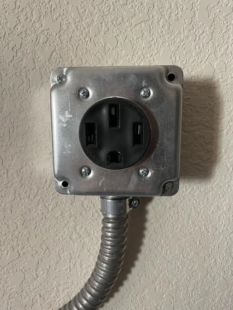 NEMA 14-50 outlet installed for Smart Home Electrical in Collinsville
